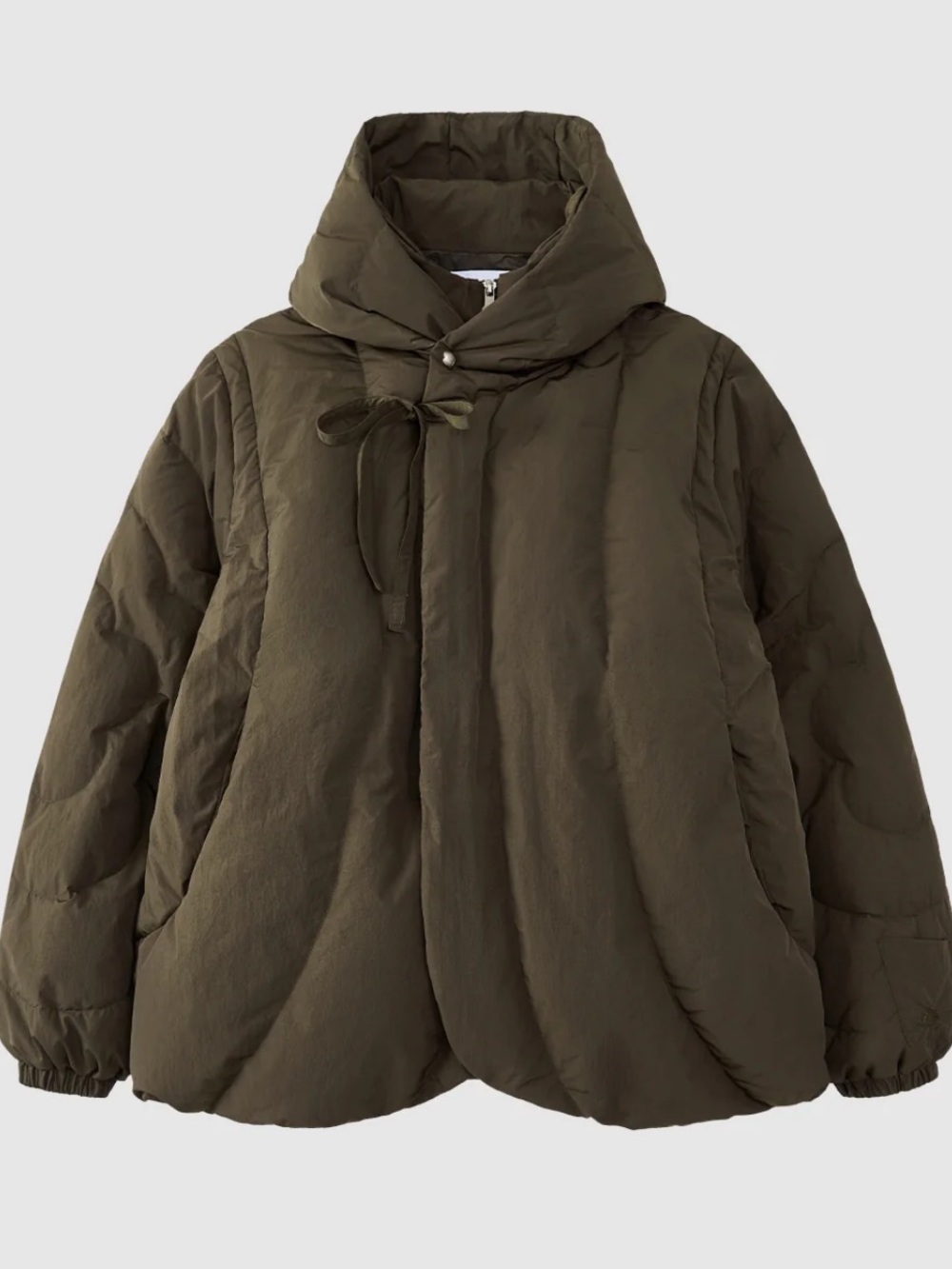 Sundae School Mochi Olive Green Puffer Jacket - New
